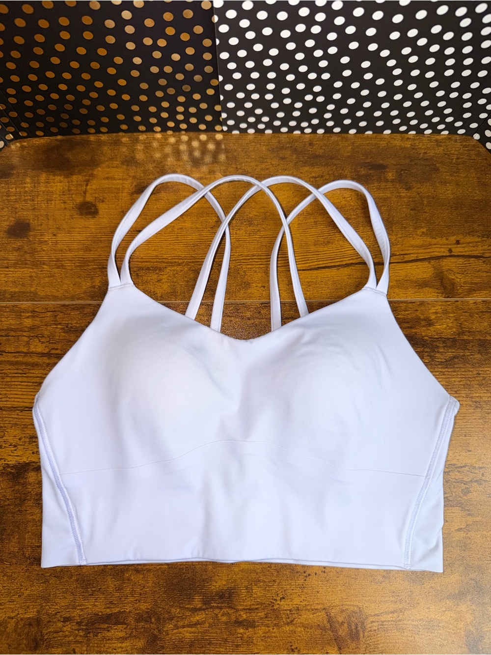 Lululemon like a cloud long line bra in lavendar frost